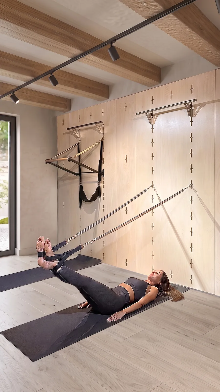 Feet in Straps - Urdhva Prasarita Padasana